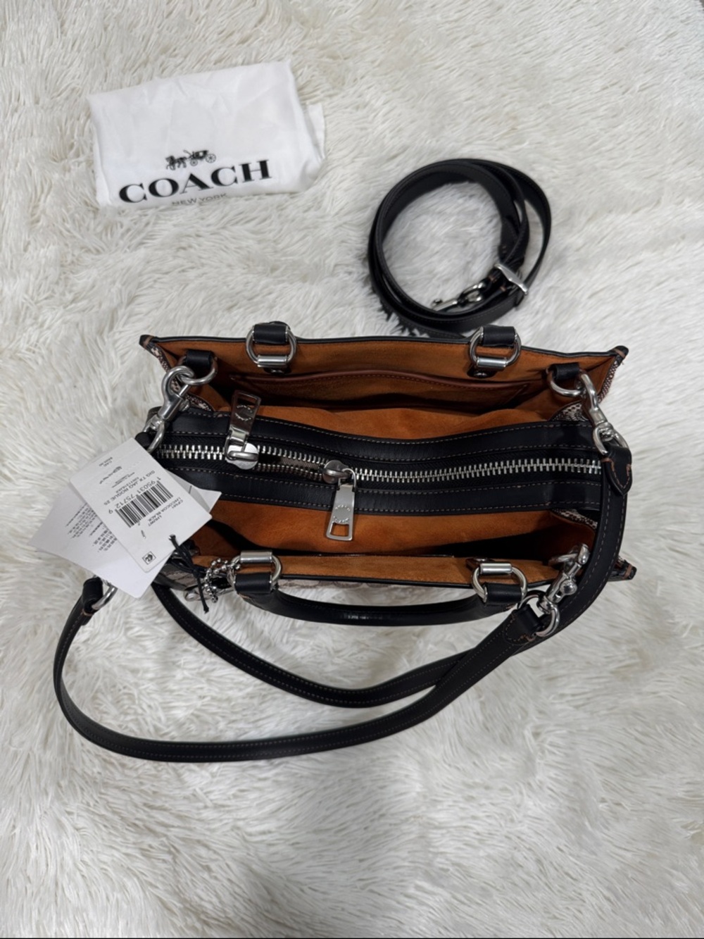 Coach Brown Signature Rogue 25 - Picture 2 of 9